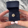 Vintage 14k Yellow Gold .69cttw Diamond Blue Sapphire Dazzling Orbital Halo Ring - Video showing the piece