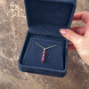 Vintage 14k Yellow Gold 1.04cttw Ruby Diamond Elegant Alternating Dangle Trio Pendant - Video showing the piece