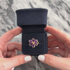 Vintage 14k Yellow Gold 3.51cttw Amethyst Bold Vibrant Flower Ring - Video showing the piece