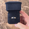 Vintage 14k Yellow Gold 1.29ct Blue Sapphire Diamond Dazzling Sparkle Ring 7.00