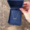 Estate 14k White Gold [Custom Carat] Glittering Infinity Adjustable Necklace - Video showing the piece