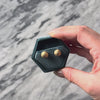 Estate 14k Yellow Gold .216cttw Diamond Playful Brushed Dome Stud Earrings - Video showing the piece