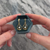 Vintage 14k Yellow Gold Pearl Fluid Hinged Teardrop Dangle Earrings - Video showing the piece
