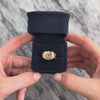 Antique Heavy 14k Rosy Yellow Gold Wonderful Swirling Shield Monogram Signet Ring - Video showing the piece