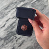 Vintage Large 10k Yellow Gold 4.25cttw Garnet Diamond Flowering Crimson Ring - Video showing the piece