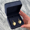 Vintage 14k Yellow Gold Sleek Flat Geometric Dangle Earrings - Video showing the piece