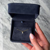 Vintage Small 14k Yellow Gold Diamond Dainty Solitaire Pendant - Video showing the piece