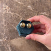 Vintage Italian 18k Yellow Gold Chunky Bauble Ball Omega-Back Earrings - Video showing the piece