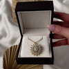 Sparkling Antique 14k Yellow Gold 3cttw Old Mine Diamond Starburst Pendant Pin - Video showing the piece