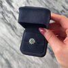 Vintage 14k White Gold Diamond Emerald Dazzling Burst Halo Ring - Video showing the piece