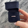 Vintage 14k White Gold Ruby Diamond Sparkling Alternating Line Band Ring - Video showing the piece