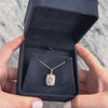 Vintage 10k Rose Gold 1.41ct Morganite Champagne Diamond White Diamond Lovely Double Halo Dangle Pendant - Video showing the piece