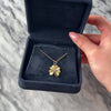 Antique Victorian 14k Yellow & Rose Gold Old Mine Cut Diamond Sparkling Textured Lucky Clover Charm / Pendant - Video showing the piece
