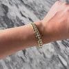 Vintage Heavy 18k Yellow Gold 1.301cttw Diamond Bamboo Bangle Bracelet  - Video showing the piece
