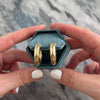 Vintage Italian 14k Yellow Gold Elegant Twisting Statement Hoop Earrings - Video showing the piece