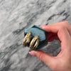 Vintage 14k Yellow Gold Incised Textured Harlequin Pattern Hoop Earrings - Video showing the piece