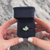 Vintage 14k Yellow Gold 1.01ct Emerald Diamond Incredible Pear Swirl Ring - Video showing the piece