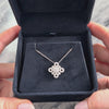 Estate 18k White Gold Diamond Circle Cluster Pave Pendant - Video showing the piece