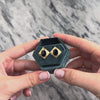 Vintage 14k Yellow Gold 1.83cttw Onyx Brushed Kite Cabochon Stud Earrings - Video showing the piece