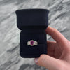 Vintage Heavy 18k White Gold 1.43ct Pink Sapphire .7cttw Diamond Fabulous Oval Halo Ring - Video showing the piece