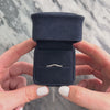 Estate 14k White Gold Diamond Chic Curved Band Ring - Video showing the piece