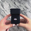 Vintage 14k White Gold 9.46ct Lavender Star Sapphire Glowing Swirling Solitaire Cabochon Ring - Video showing the piece