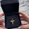 Vintage 14k Yellow Gold Large Caduceus Charm / Pendant- Video showing the piece