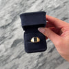 Vintage 14k Yellow Gold 12.23ct Onyx Bold Ribbed Shoulder Signet Ring - Video showing the piece