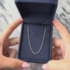Vintage Italian Platinum 1mm Sleek Wheat Chain - Video showing the piece