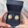 Vintage 14k Yellow Gold Oversized Whimsical Waving Sun Statement Earrings - Video showing the piece