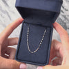 Estate Italian Lightweight Platinum 1.6mm Glittering Duo Link Chain - Video showing the piece