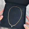 Vintage 18k Yellow Gold 1.37cttw Diamond Sleek Sparkling Chevron Necklace - Video showing the piece