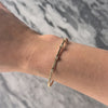 Estate 14k Rose Gold .22cttw Diamond Cuff Station Bangle Bracelet - Video showing the piece