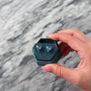 Vintage 14k White Gold 3.68cttw Blue Topaz Vibrant Triangular Stud Earrings - Video showing the piece