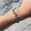 Vintage 14k White Gold 7cttw Sapphire .72cttw Diamond Wavy Line Bracelet - Video showing the piece