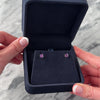 Vintage 14k Yellow Gold 1.2cttw Amethyst Purple Quatrefoil Stud Earrings - Video showing the piece