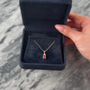 Vintage 14k Yellow Gold 1.02ct Pink Garnet Diamond Sparkling Bright Stack Pendant - Video showing the piece