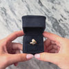 Vintage 14k Yellow Gold Tahitian Pearl Ribbon Adorned Duo Ring - Video showing the piece