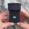 Vintage 18k Yellow Gold 3.1ct Blue Topaz Diamond Bright Adorned Oval Ring - Video showing the piece