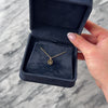Antique Small 14k Yellow Gold Old Mine Cut Diamond Black Enamel Flower Charm / Pendant - Video showing the piece