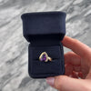 Vintage 14k Yellow Gold Amethyst Diamond Romantic Bypass Cocktail Ring - Video showing the piece