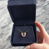 Vintage 14k Rose Gold Mother Of Pearl V-Shaped Inlay Pendant - Video showing the piece