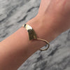 Vintage 14k Yellow Gold Asymmetric Hammered Twisted Cuff Bracelet - Video showing the piece