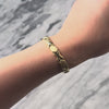 Vintage Italian 14k Yellow Gold Brushed Criss-Crossing Link Bracelet - Video showing the piece