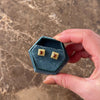 Vintage 14k Yellow Gold .59cttw Citrine Matte Etruscan-Inspired Stud Earrings - Video showing the piece