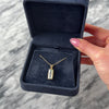 Vintage 14k Yellow Gold 4.71ct Aquamarine Flashing Elongated Modern Cut Pendant - Video showing the piece