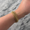 Vintage Italian 14k Yellow Gold Wide Woven Flat Link Bracelet - Video showing the piece