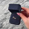 Vintage 14k Yellow Gold Blue Sapphire Ruby Diamond Dynamic Bypass Open Ring 6.75