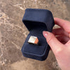 Vintage 14k Yellow Gold Geometric Faceted Pyramid Signet Ring - Video showing the piece