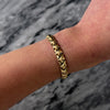 Vintage 10k Yellow Gold Dual-Textured Crisscross Link Bracelet  - Video showing the piece